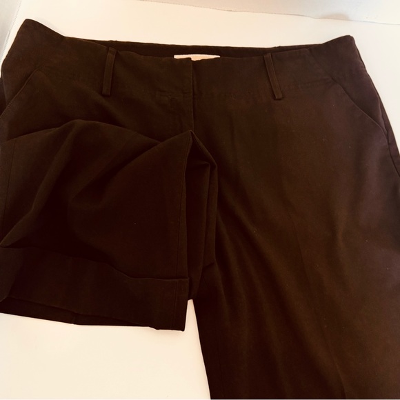 Michael Kors Women's Dark Brown Bottom Cuff Capris Cropped Stretch Size 14P - Picture 15 of 16